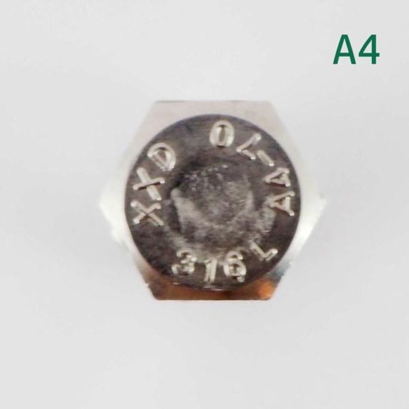 M5x40 Sekskantskrue 10 stk  Syrefast A4