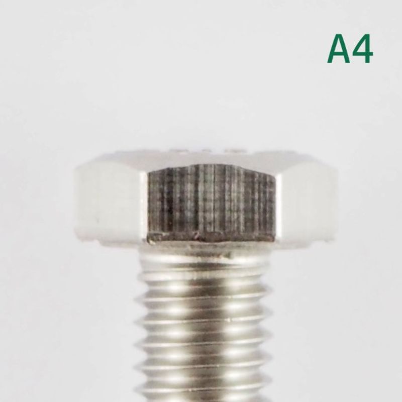 M6x60 Sekskantskrue 10 stk  Syrefast A4
